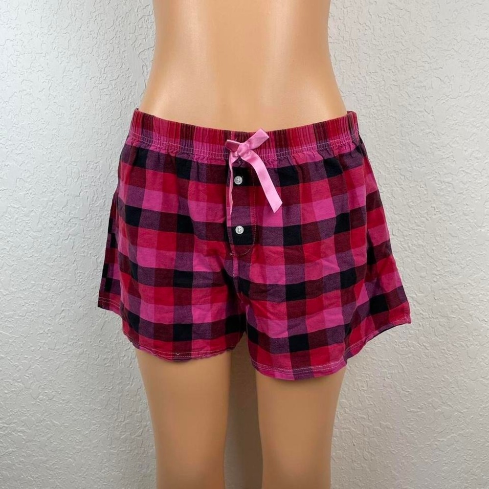 Vintage‎ Pink and Red Plaid Boxer Shorts